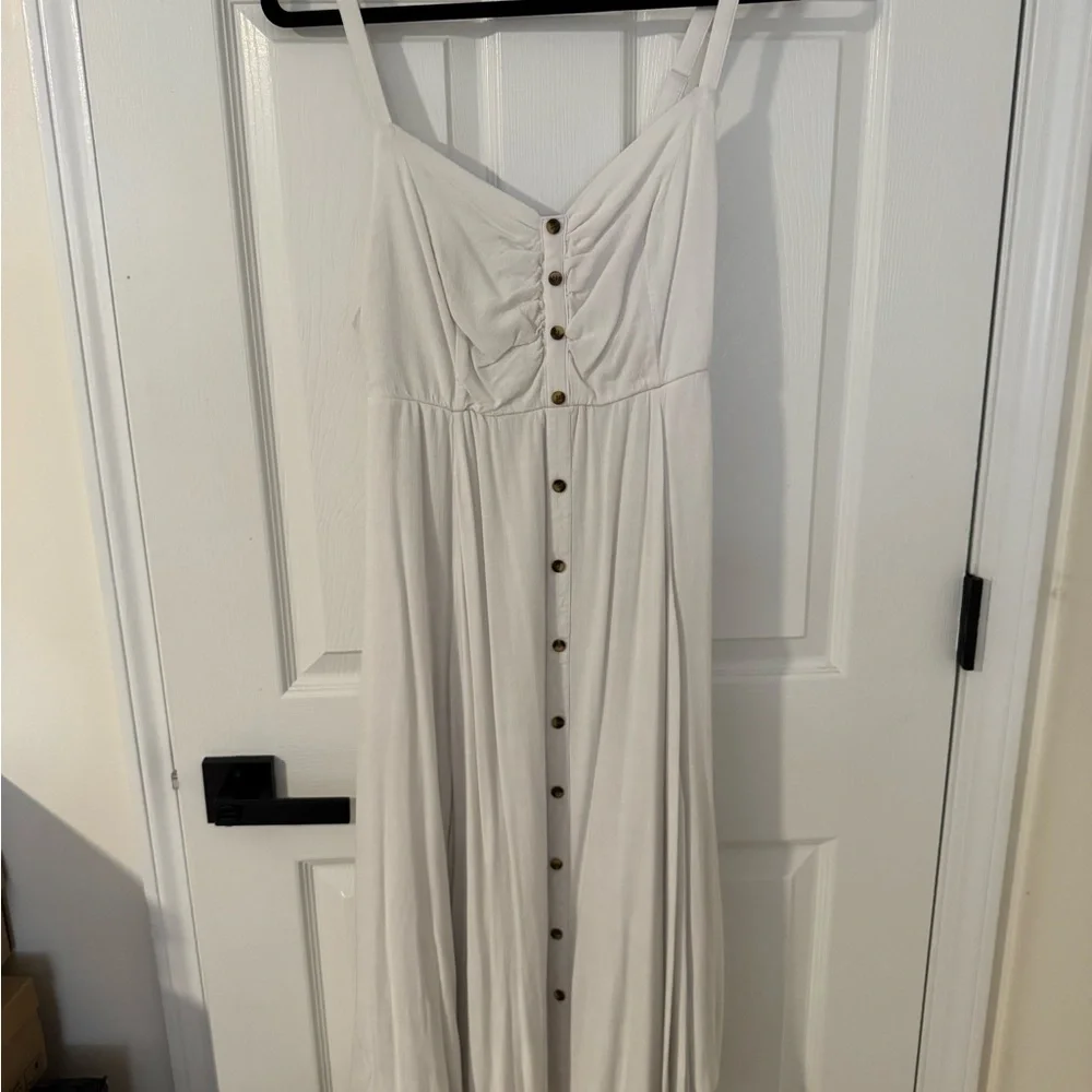 Torrid Midi Textured Woven Button-Front Dress - Picture 3 of 8